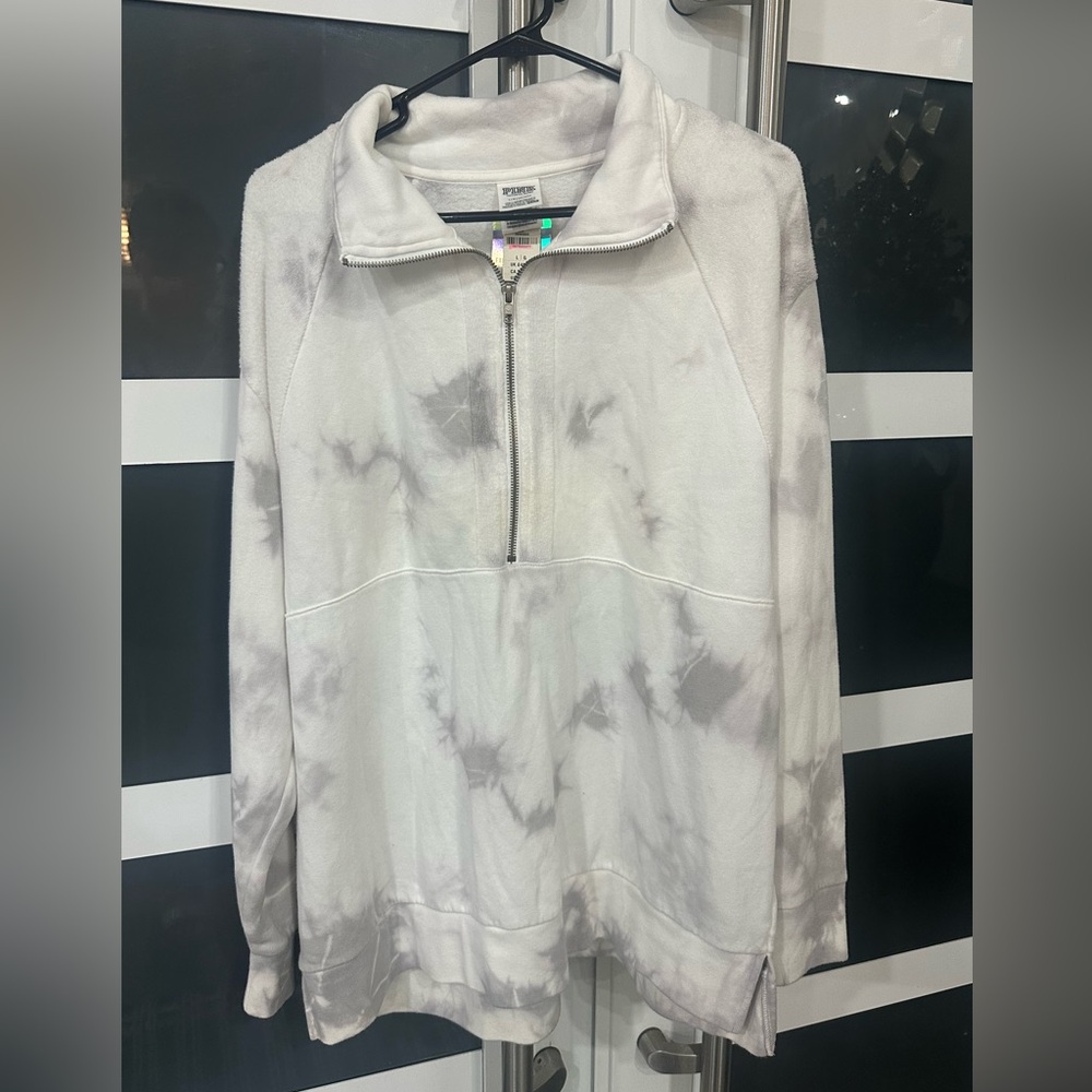 PINK Victoria's Secret White Zip-Up Hoodie
